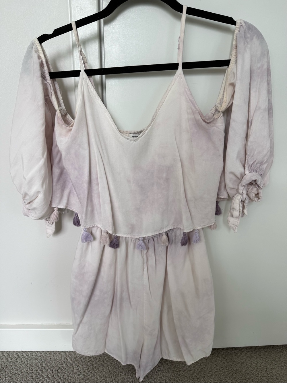 American Eagle Outfitters Light Purple Tie-Dye Romper